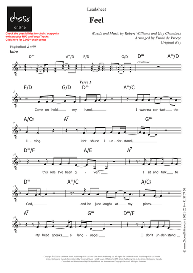 Feel (arr. Frank de Vreeze)