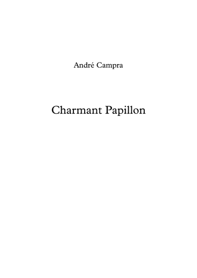 Charmant Papillon (arr. Jope)