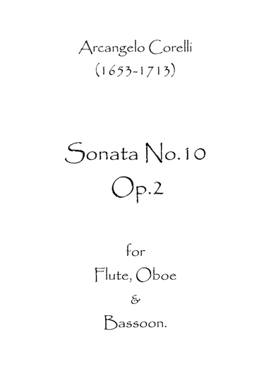 Sonata No.10 Op.2 (arr. Spence Bundy)