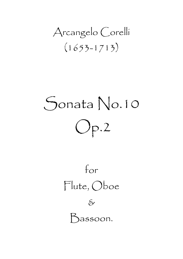 Sonata No.10 Op.2 (arr. Spence Bundy)