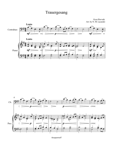 Trauergesang (arr. Nick Lacanski)