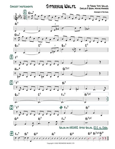 The Jitterbug Waltz    (vocal) (arr. Rob Ames)