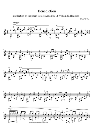 Benediction - Based on the poem Before Action by William N Hodgson