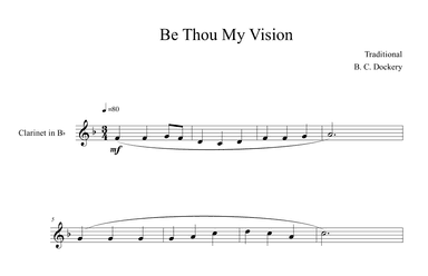 Be Thou My Vision (Clarinet Solo) (arr. B. C. Dockery)