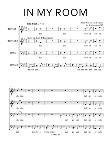 In My Room (arr. Patrick Volker)