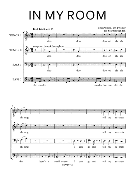 In My Room (arr. Patrick Volker)