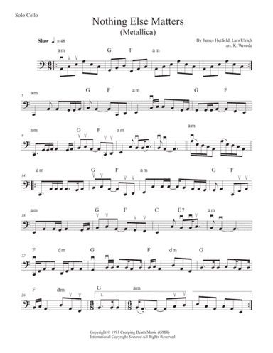 Nothing Else Matters (arr. K. Wreede)