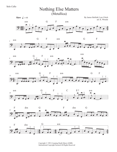 Nothing Else Matters (arr. K. Wreede)