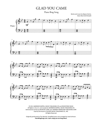 Glad You Came (arr. Jared Johnson)