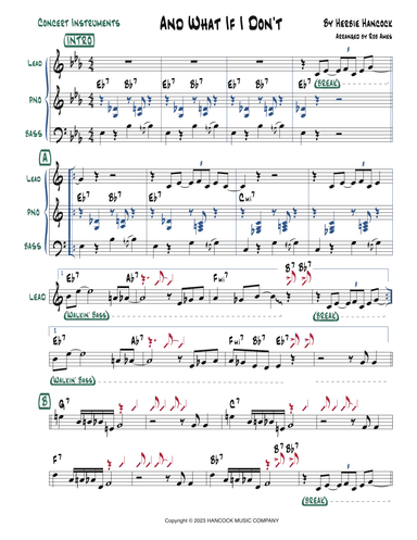 And What If I Don't (arr. Rob Ames)