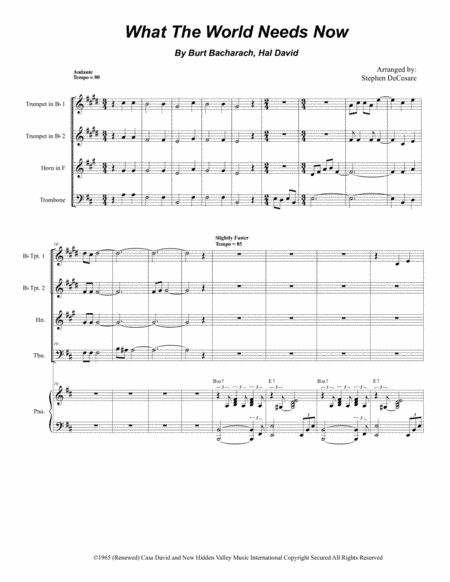 What The World Needs Now Is Love (arr. Stephen DeCesare)