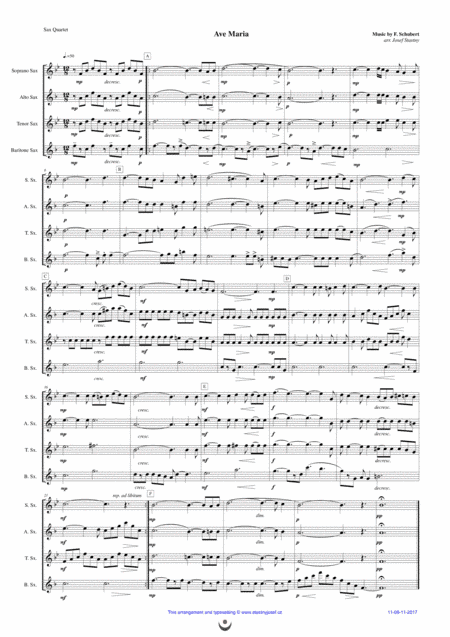 Ave Maria (Schubert) (arr. Josef STASTNY)