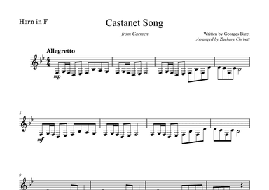 Castanet Song (arr. Zachary Corbett)