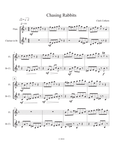 Chasing Rabbits (Flute and Clarinet Duet)