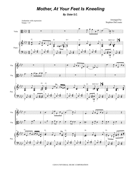 Mother At Your Feet Is Kneeling (arr. Stephen DeCesare)
