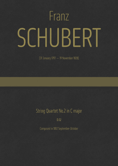 Schubert - String Quartet No.2 in C major, D.32 (arr. J.G. Cucó Barber)