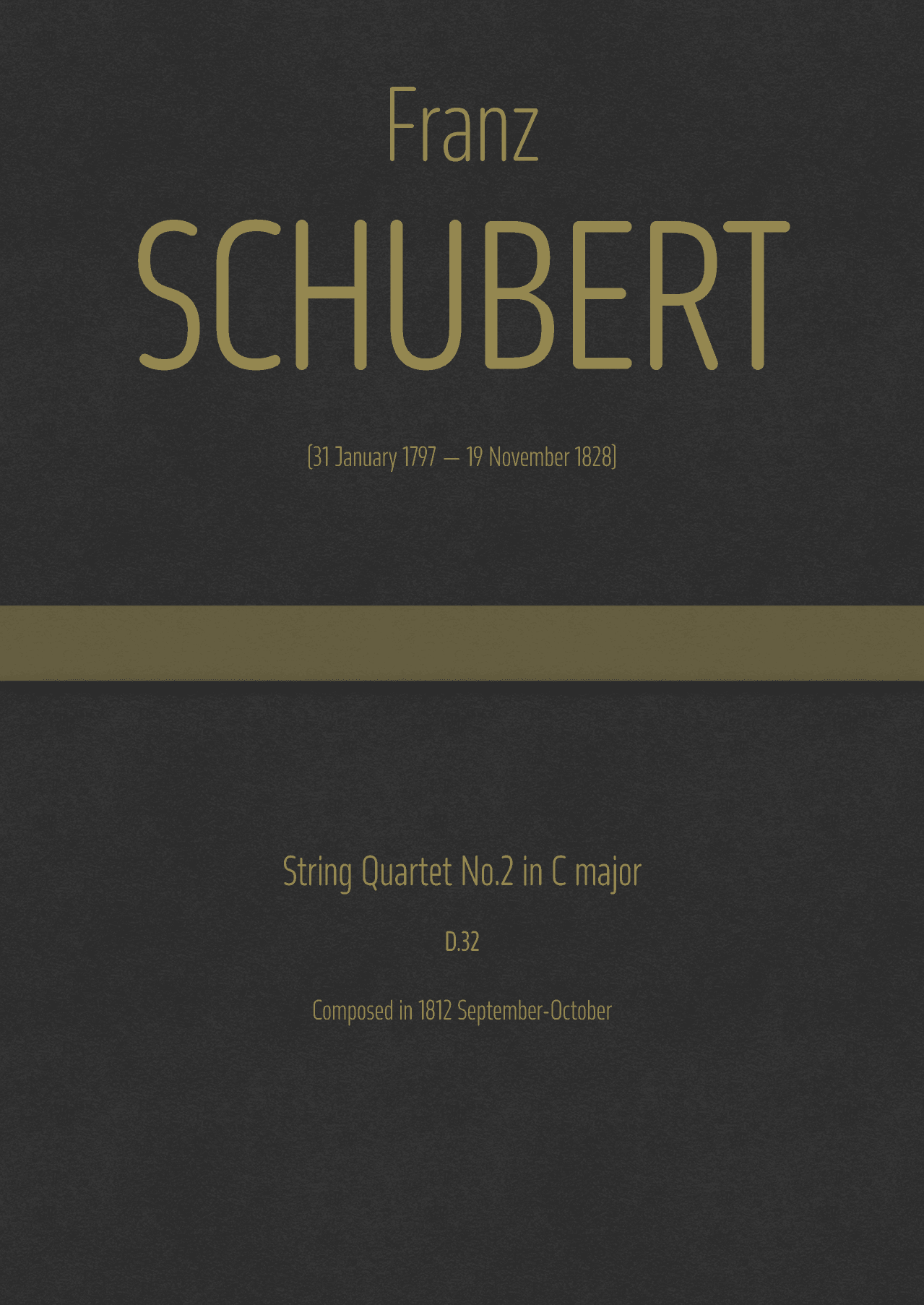 Schubert - String Quartet No.2 in C major, D.32 (arr. J.G. Cucó Barber)