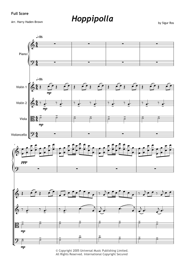 Hoppipolla (arr. Harry Haden-Brown)