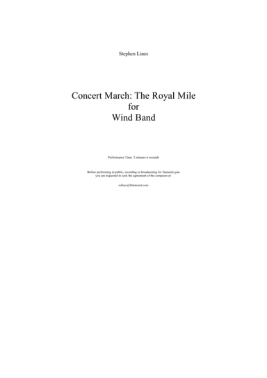 Concert March - The Royal Mile