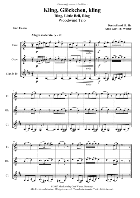 Ring, Little Bell, Ring (arr. Gert Th. Walter)