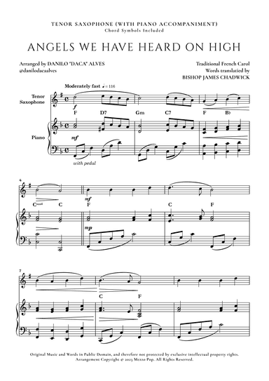Angels We Have Heard On High (arr. Danilo "Daca" Alves)