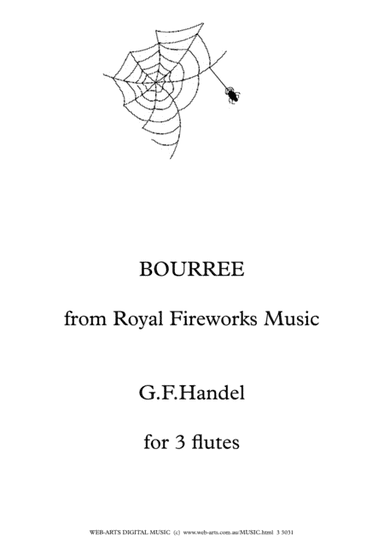 BOURREE from ROYAL FIREWORKS MUSIC Easy arrangement for 3 flutes - HANDEL (arr. WEB-ARTS Digital Music)