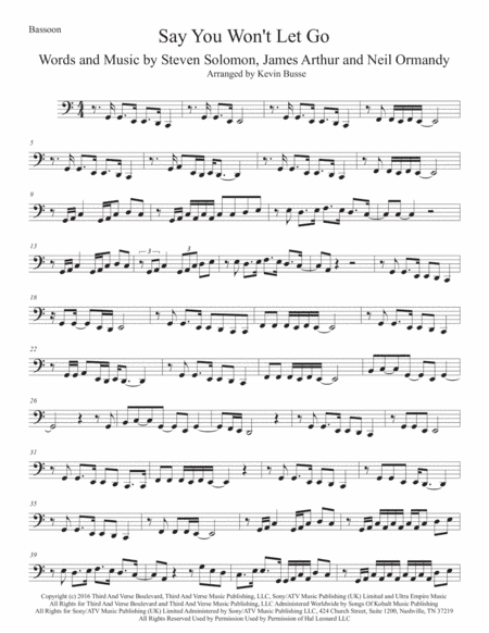 Say You Won't Let Go (arr. Kevin Busse)