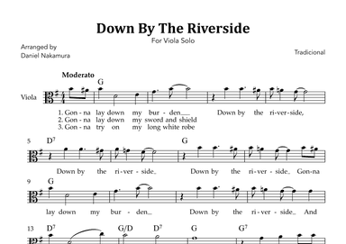 Down By The Riverside (For Viola Solo) (arr. Daniel Nakamura)