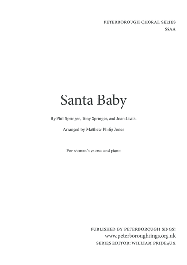 Santa Baby (arr. Matthew Jones)