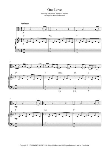 One Love (arr. Kaiserin Rebecca)