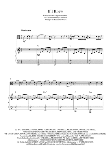 If I Knew (arr. Kaiserin Rebecca)