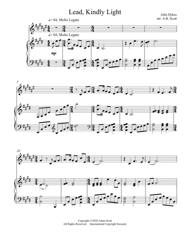 Lead, Kindly Light; clarinet solo; religious; contemporary harmony (arr. Adam Scott)