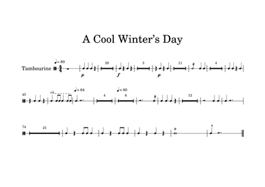 A Cool Winter’s Day-Tambourine Part