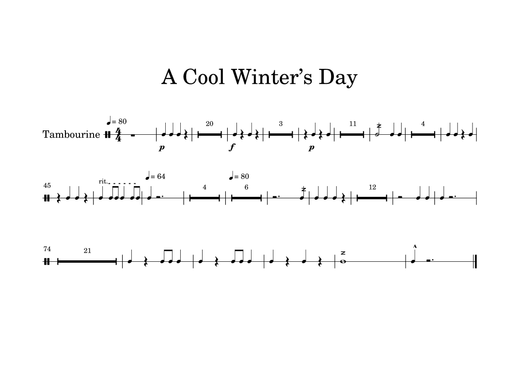 A Cool Winter’s Day-Tambourine Part