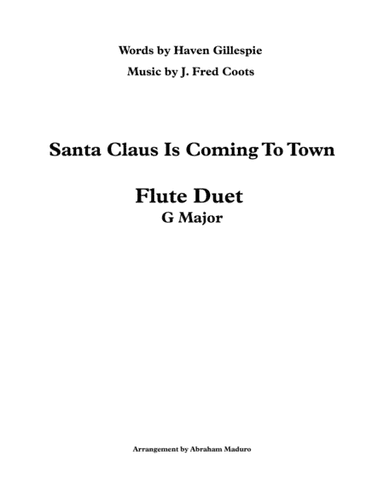 Santa Claus Is Comin' To Town (arr. Abraham Maduro)