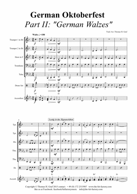 German Octoberfest Part II - Walzes - German Band (arr. Thomas H. Graf)
