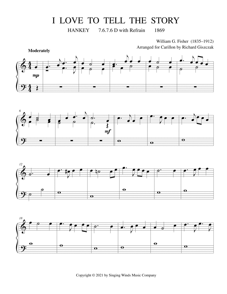 I Love to Tell the Story (HANKEY) (arr. Richard Giszczak)