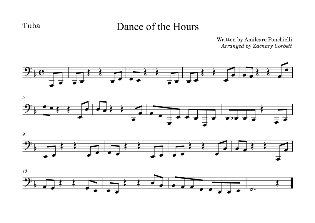 Dance of the Hours (arr. Zachary Corbett)