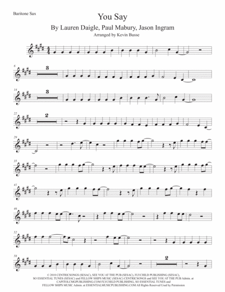 You Say (arr. Kevin Busse)