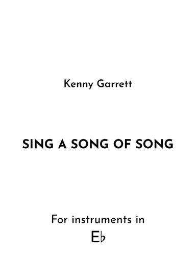 Sing A Song Of Song (arr. Jireh J.)