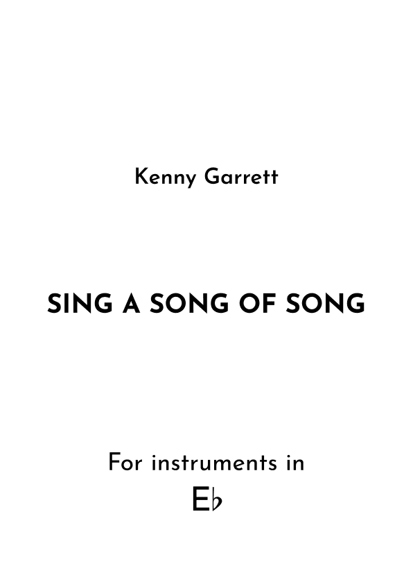 Sing A Song Of Song (arr. Jireh J.)