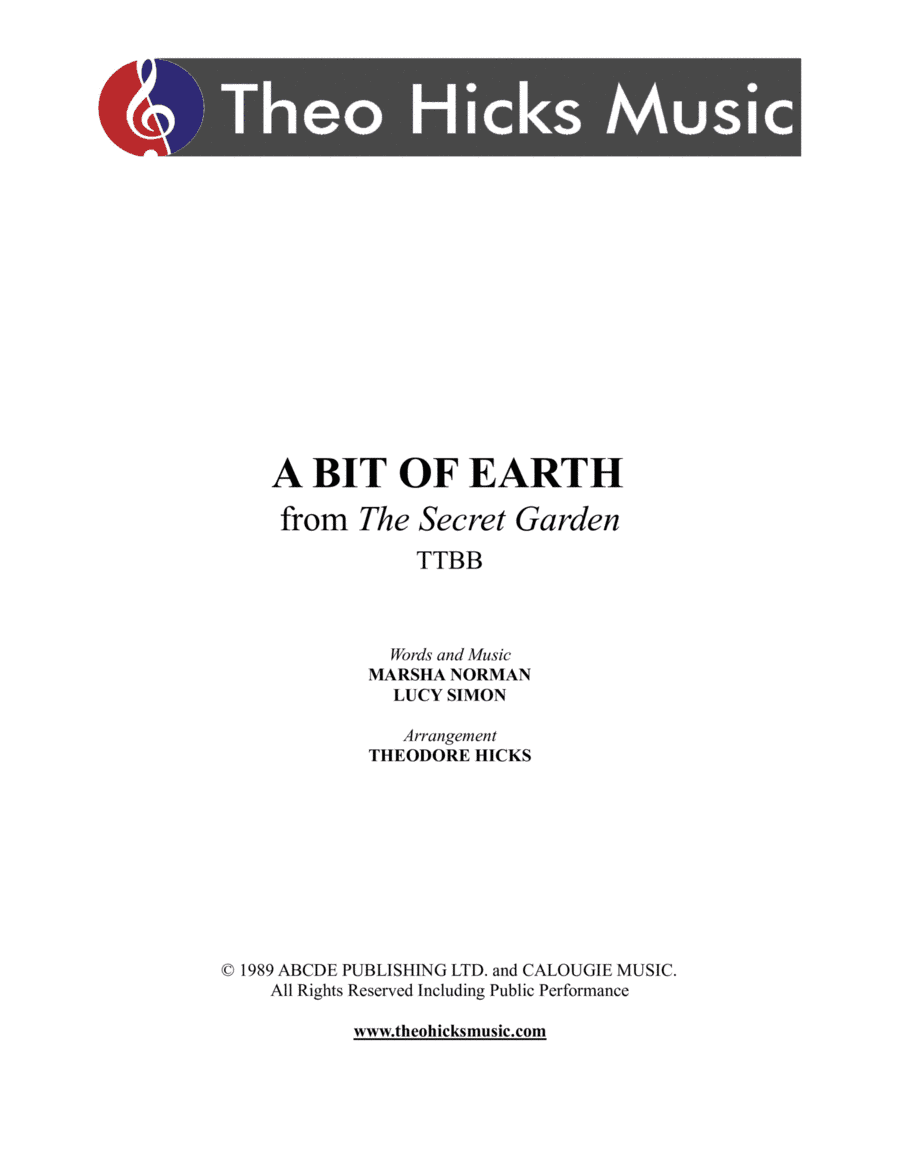 A Bit Of Earth (arr. Theodore Hicks)