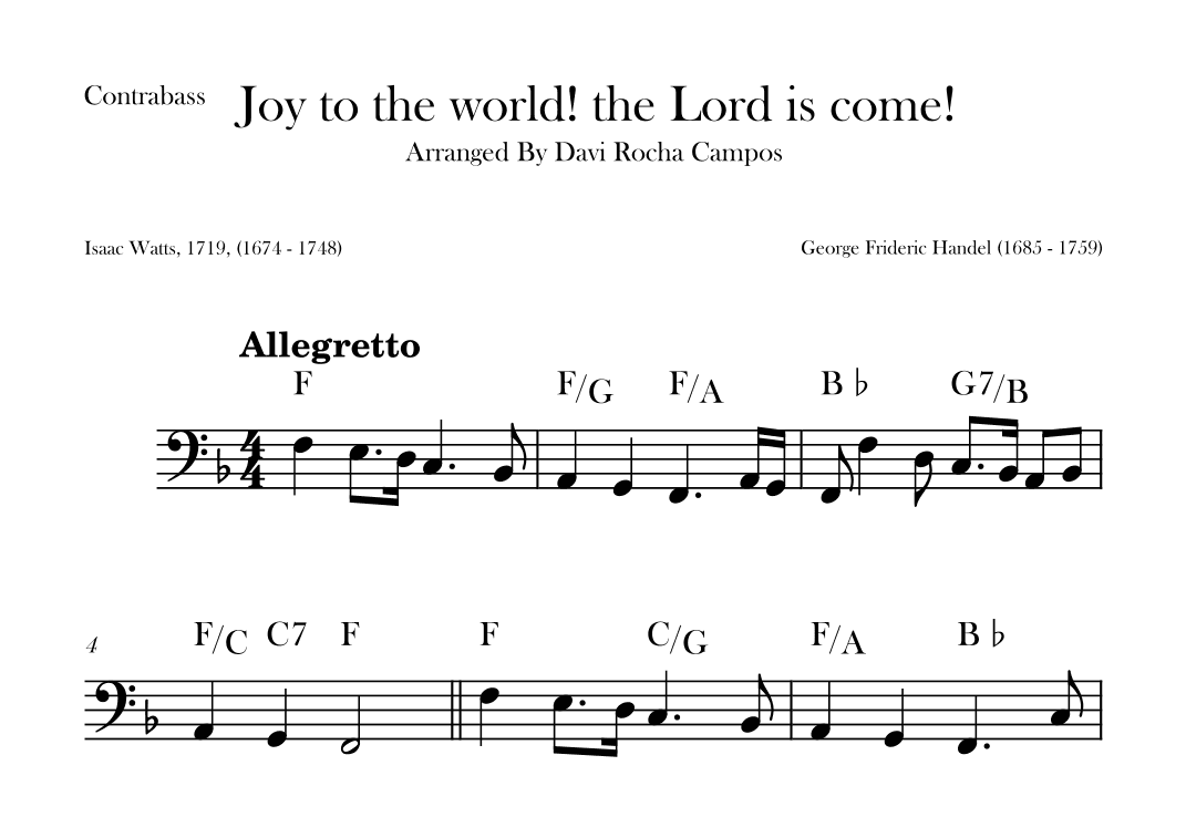 Joy to the world! the Lord is come! (arr. Davi Rocha Campos)