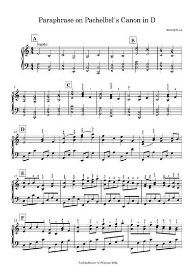 Canon in D - Piano Variations