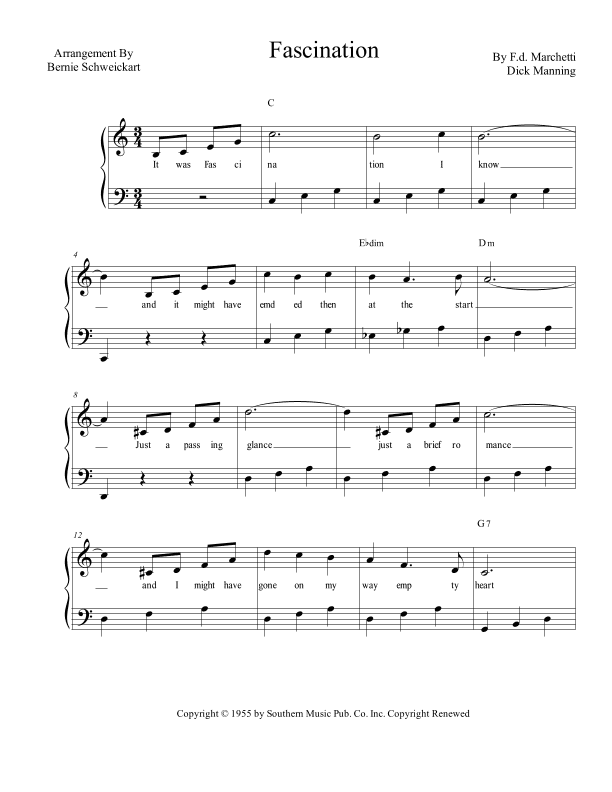 Fascination (arr. Bernie Schweickart)
