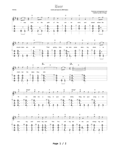 River (arr. Ben D'Ooge)