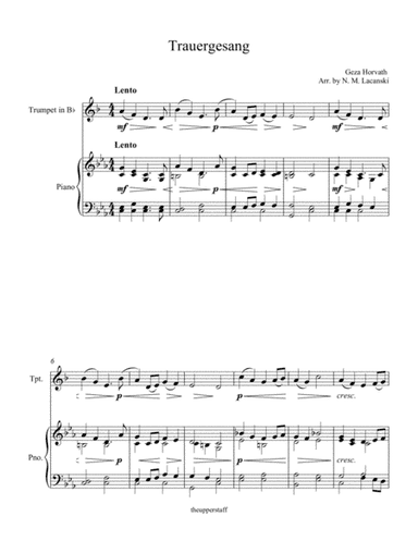 Trauergesang (arr. Nick Lacanski)