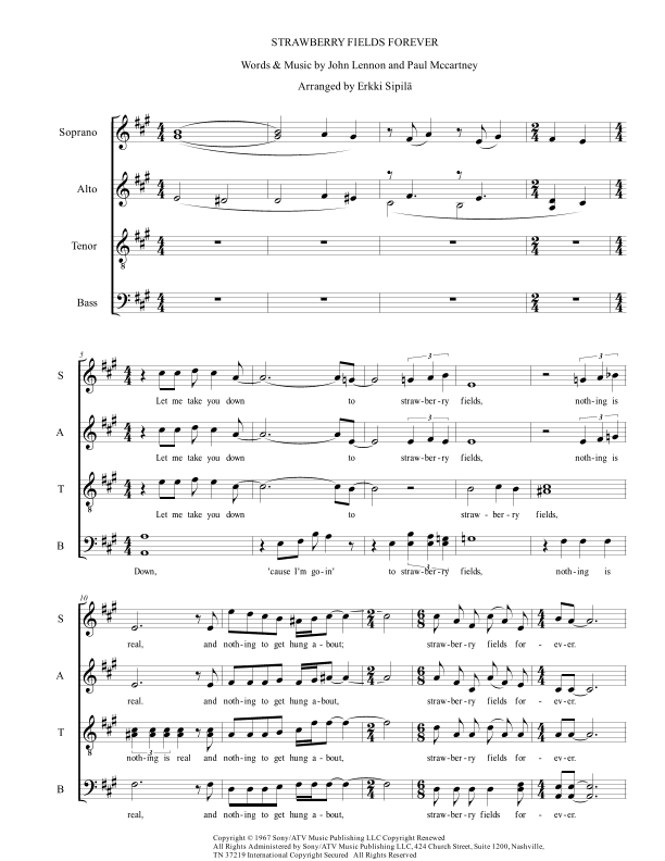 Strawberry Fields Forever (arr. Erkki Sipilä)