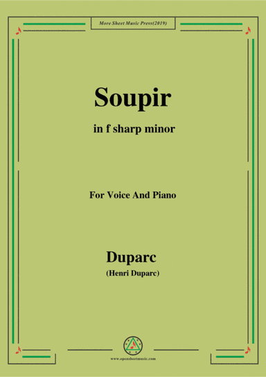Duparc-Soupir in f sharp minor (arr. MSM)