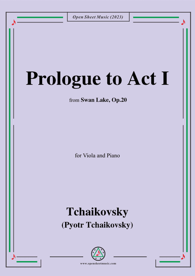 Tchaikovsky-Prologue to Act I,for Viola and Piano (arr. OSM Press)